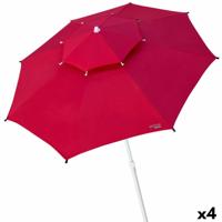 Parasol Aktive Rood Metaal Glasvezel 280 x 261 x 280 cm (4 Stuks)
