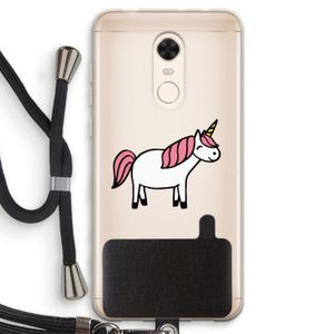 Eenhoorn: Xiaomi Redmi 5 Transparant Hoesje met koord