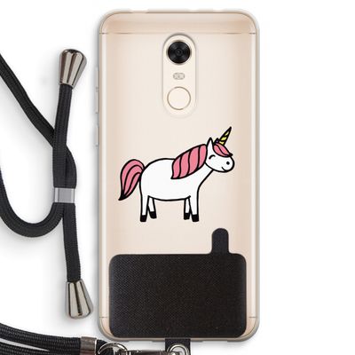 Eenhoorn: Xiaomi Redmi 5 Transparant Hoesje met koord