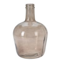H&amp;S Collection Fles Bloemenvaas San Remo - Gerecycled glas - beige transparant - D19 x H30 cm   -
