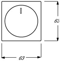 6540-83-102  - Cover plate for dimmer aluminium 6540-83-102 - thumbnail