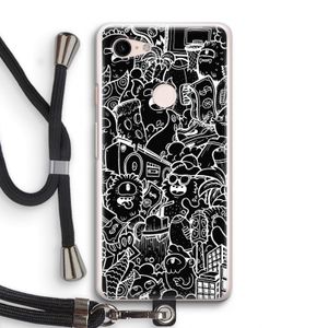 Vexx Black City : Pixel 3 Transparant Hoesje met koord