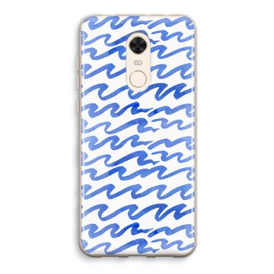 Blauwe golven: Xiaomi Redmi 5 Transparant Hoesje