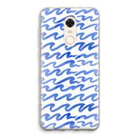 Blauwe golven: Xiaomi Redmi 5 Transparant Hoesje