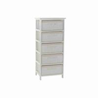 Ladenkast DKD Home Decor Wit Bamboe Paulownia hout 42 x 32 x 98 cm