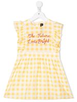 Mini Rodini robe évasée à carreaux vichy - Jaune