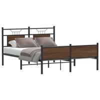 Bedframe zonder matras bewerkt hout bruin eikenkleur 140x200 cm