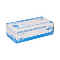 Handschoen cmt l nitril blauw