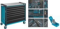 HAZET Gereedschapwagen - Assistent 179NXXL - assortiment 179NXXL-7/340 - 340-delig - Laden, ondiep: 5× 81 x 870 x 398 mm - Laden, diep: 2× 166 x 870 x