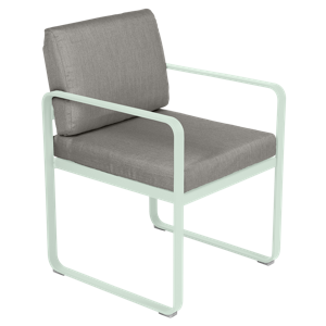 Fermob Bellevie dining armchair tuinstoel Ice mint - Grey taupe