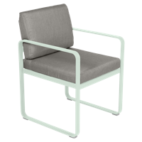 Fermob Bellevie dining armchair tuinstoel Ice mint - Grey taupe