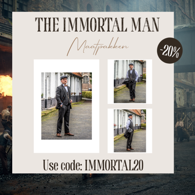 Maatpak Voor Heren | 3-delig Pak | Donkergrijs Windowpane Tweed | Michael Gray | Peaky Blinders | Peaky Blinders