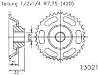 ESJOT Chain wheel 420 43z steel black