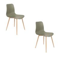 Housecraft Living Leon Eetkamerstoelen Groen - Set van 2