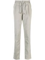 Brunello Cucinelli pantalon fuselé à lien de resserrage - Gris