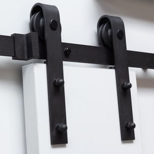 Schuifdeurset&apos;Barndoor&apos;mat zwart 2x1mtr.