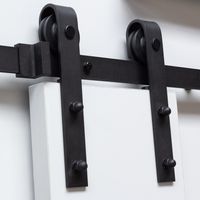 Schuifdeurset&apos;Barndoor&apos;mat zwart 2x1mtr.
