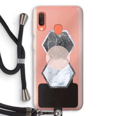 Creatieve toets: Samsung Galaxy A20e Transparant Hoesje met koord