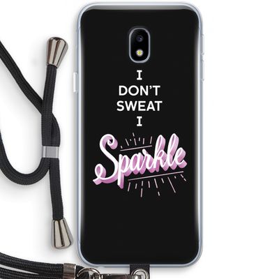 Sparkle quote: Samsung Galaxy J3 (2017) Transparant Hoesje met koord