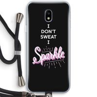 Sparkle quote: Samsung Galaxy J3 (2017) Transparant Hoesje met koord