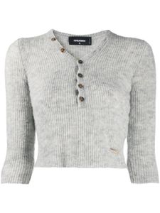 DSQUARED2 cardigan à coupe crop - Gris