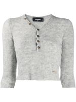 DSQUARED2 cardigan à coupe crop - Gris