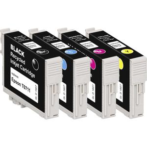 Basetech Inktcartridge vervangt Epson T0715, T0711, T0712, T0713, T0714 Compatibel Combipack Zwart, Cyaan, Magenta, Geel BTE107 1607,4005-126