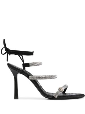 Philipp Plein sandales 105 mm à ornements en cristal - Noir