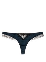 Kiki de Montparnasse string Lace Inset en soie - Bleu