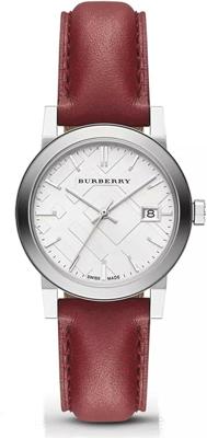 Horlogeband Burberry Bu9129 Leder Rood