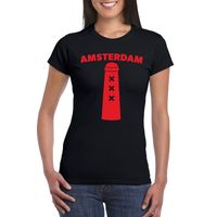 Amsterdammertje shirt zwart dames - thumbnail