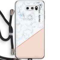 Marmer in stijl: LG V30 Transparant Hoesje met koord