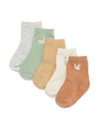 HEMA Babysokken Ganzen - 5 Paar Bruin (bruin)
