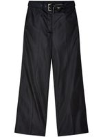 Prada pantalon droit à taille ceinturée - Noir