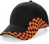 Beechfield CB159 Grand Prix Cap - Black/Orange - One Size