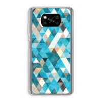 Gekleurde driehoekjes blauw: Xiaomi Poco X3 NFC Transparant Hoesje