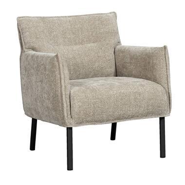 Fauteuil Teun - stof - taupe - Leen Bakker