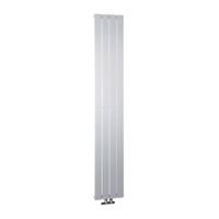 Designradiator Sapho Colonna Recht Middenaansluiting 29.8x180 cm 614W Zilver Sapho - thumbnail