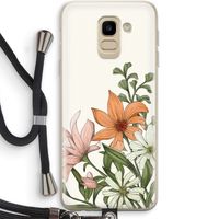 Floral bouquet: Samsung Galaxy J6 (2018) Transparant Hoesje met koord