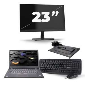 Lenovo ThinkPad T460s - Intel Core i5-6e Generatie - 14 inch - 8GB RAM - 240GB SSD - Windows 11 + 1x 23 inch Monitor