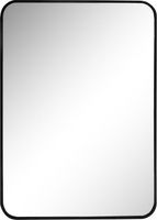 Spiegel met aluminium lijst 50x70cm zwart - thumbnail