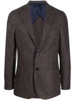 Barba blazer en laine à motif pied-de-poule - Bleu