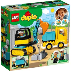 DUPLO - Truck & Graafmachine met rupsbanden Constructiespeelgoed