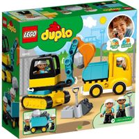 DUPLO - Truck & Graafmachine met rupsbanden Constructiespeelgoed - thumbnail