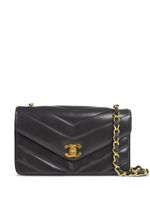 CHANEL Pre-Owned sac porté épaule Chevron Flap (1995) - Noir