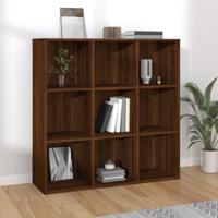 Boekenkast 98x30x98 cm bruin eikenkleur