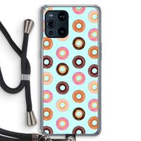 Donuts: Oppo Find X3 Transparant Hoesje met koord