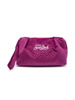 MC2 Saint Barth Kids pochette matelassée à logo brodé - Violet