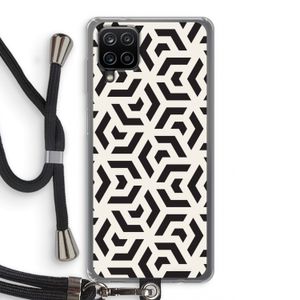 Crazy pattern: Samsung Galaxy A12 Transparant Hoesje met koord