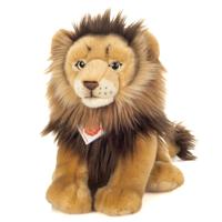 Knuffeldier Leeuw - zachte pluche stof - premium kwaliteit knuffels - lichtbruin - 30 cm - thumbnail
